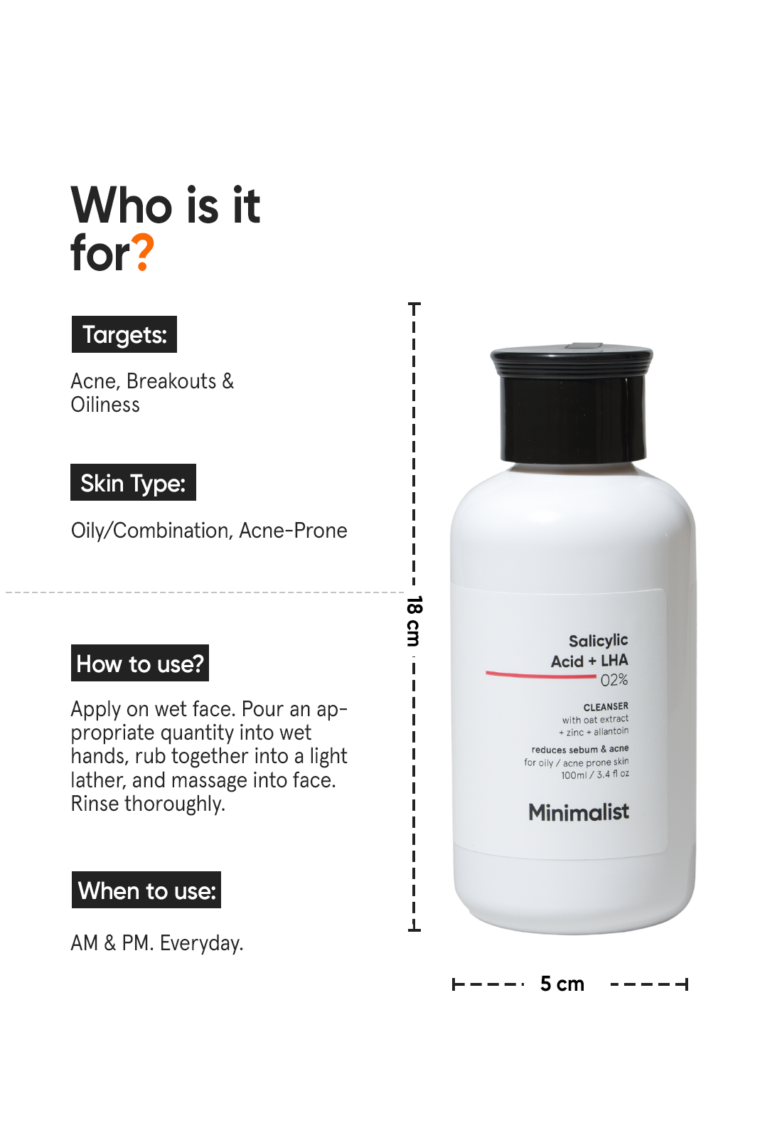 Minimalist Salicylic Acid + LHA 2% Cleanser