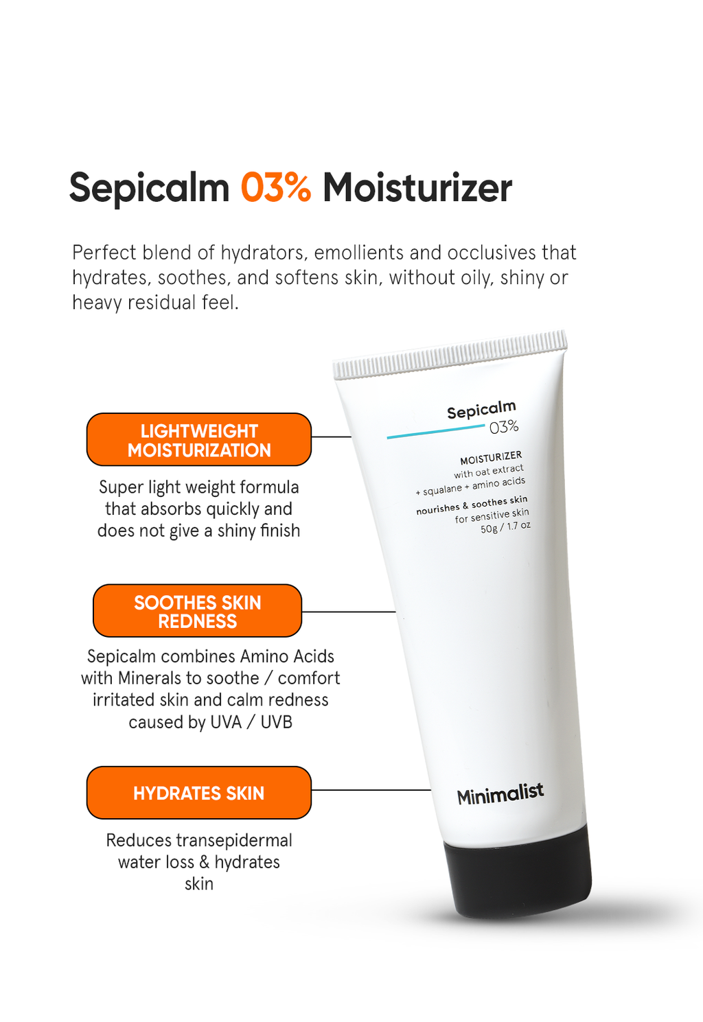 Minimalist Sepicalm 3% Moisturizer