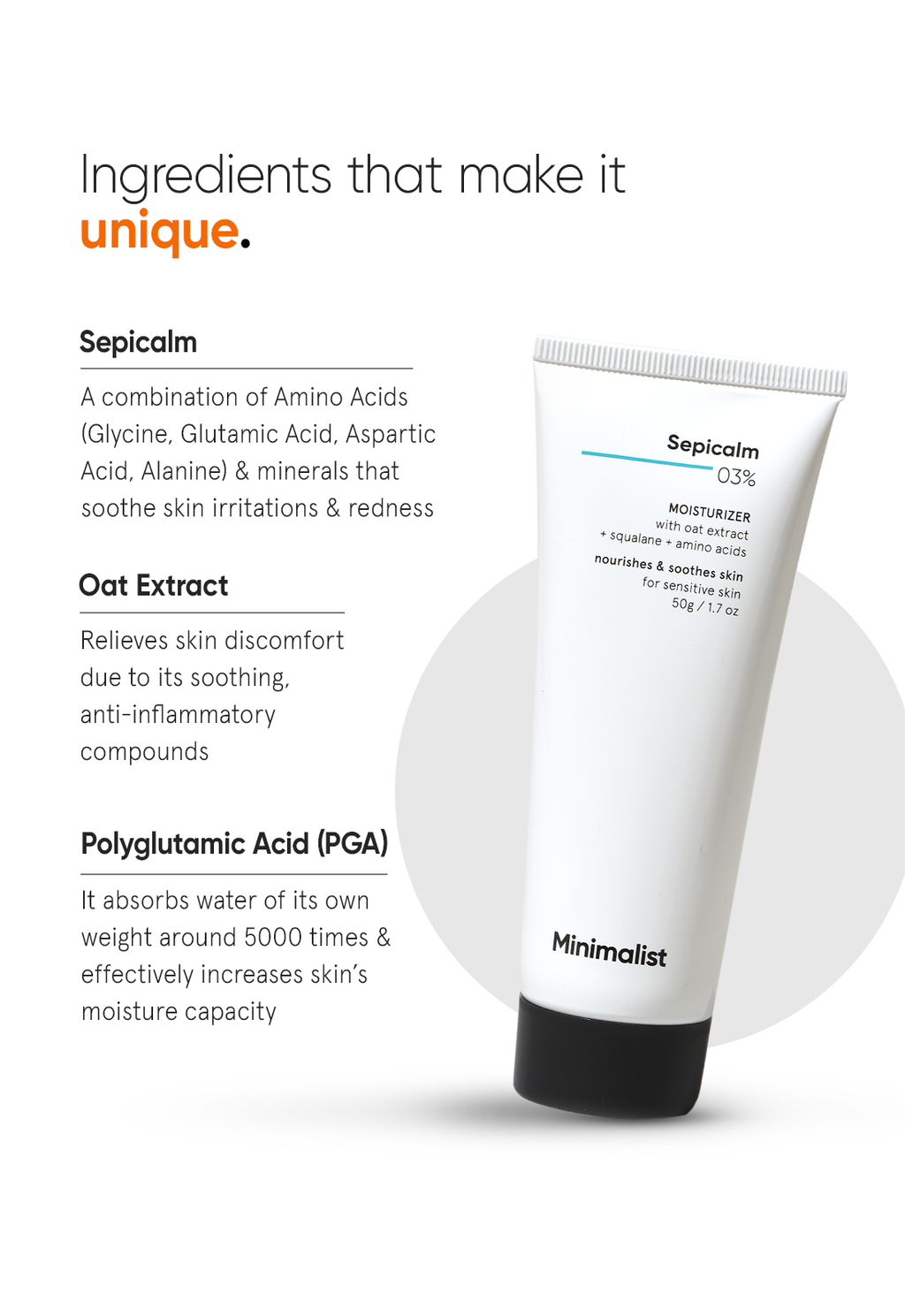 Minimalist Sepicalm 3% Moisturizer