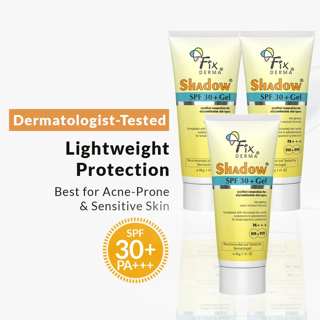 Fixderma Shadow SPF 30+ Gel - 40g Pack of 3