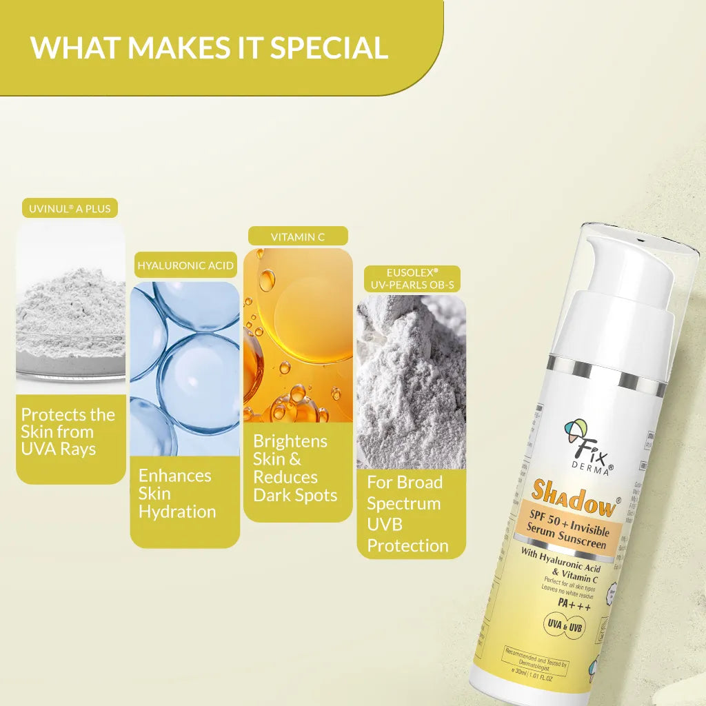 Fixderma Shadow SPF 50+ Invisible Serum Sunscreen