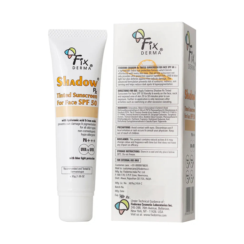 Fixderma Shadow Rx Tinted Sunscreen For Face SPF 50