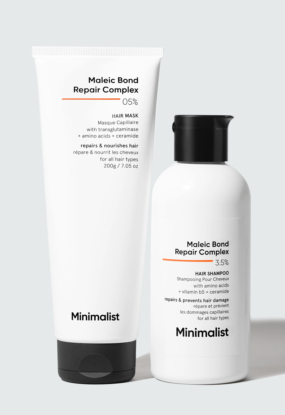 Minimalist Maleic Bond Repair Complex Hair Shampoo & Mask Duo