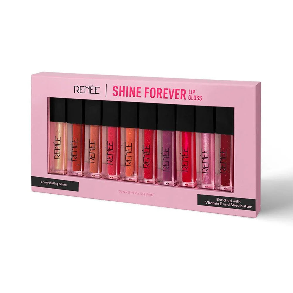 RENEE Shine Forever Lip Gloss Combo of 10, 1 ml each