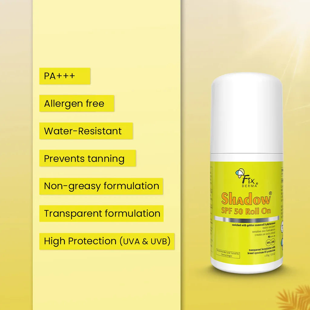 Fixderma Shadow SPF 50 Roll On Sunscreen
