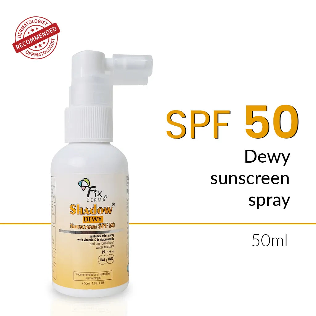 50ml Shadow Dewy SPF 50 Sunscreen Spray For All Skin Types With Vitamin C & Niacinamide