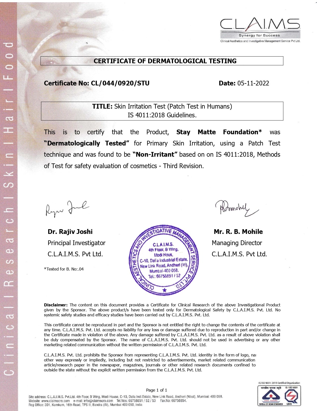 Insight Stay Matte Liquid Foundation