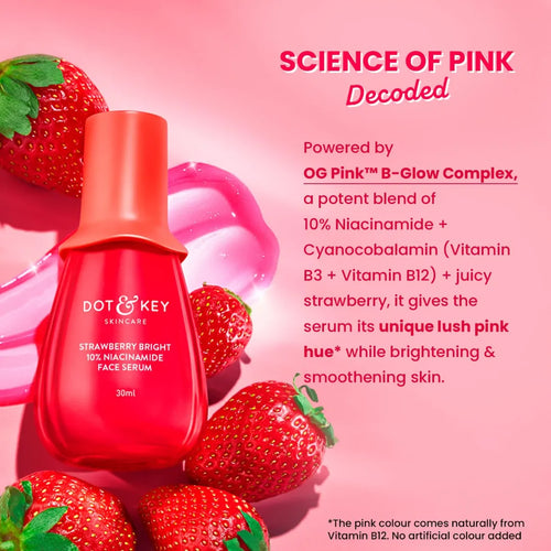 DOT & KEY 10% Niacinamide + Strawberry Face Serum with Vitamin B12 & Hyaluronic Acid (20ml)