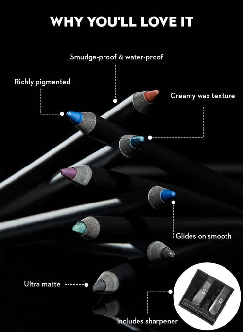 Sugar Stroke Of Genius Heavy-Duty Kohl - 05 Black Magic (Black With Silver Glitter)