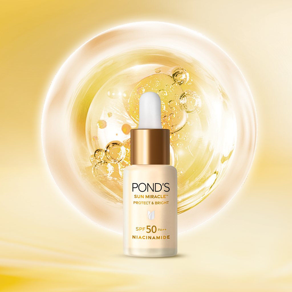 POND’S Sun Miracle SPF 50 PA++ Sunscreen Serum - Protect & Bright, With Niacinamide 14ml