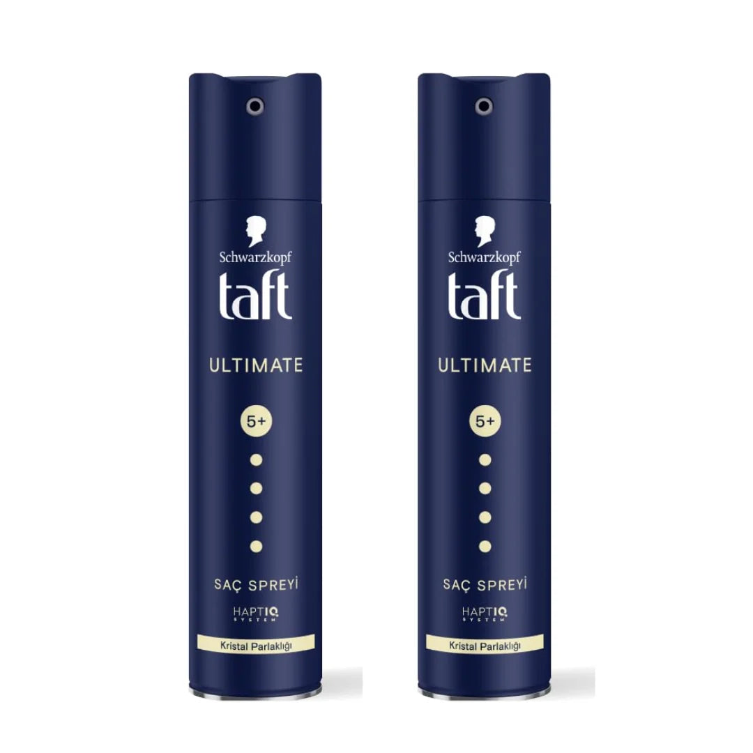 TAFT Schwarzkopf TAFT Ultimate Hair Spray For Hair With Crystal Shine | Hold 5+ For 72H hold  250ml (Pack of 2)