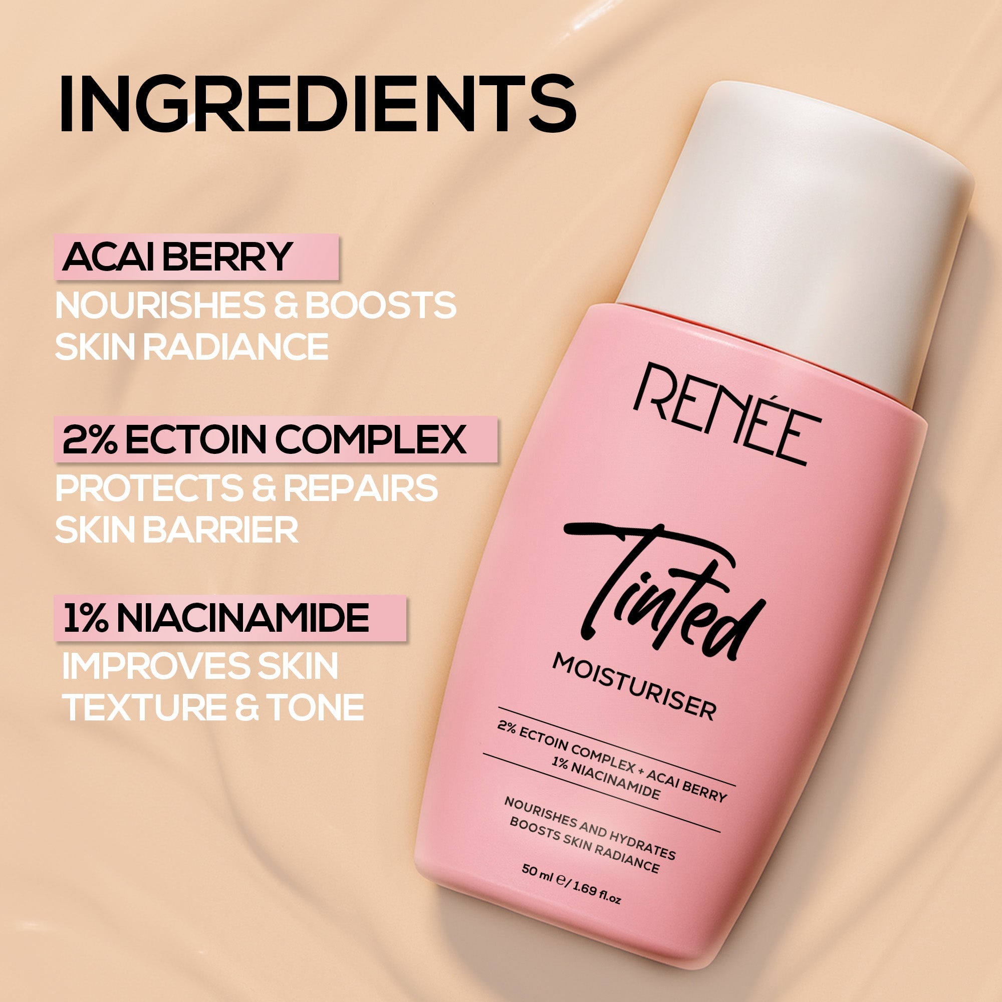 RENEE Tinted Moisturiser, 50 ml