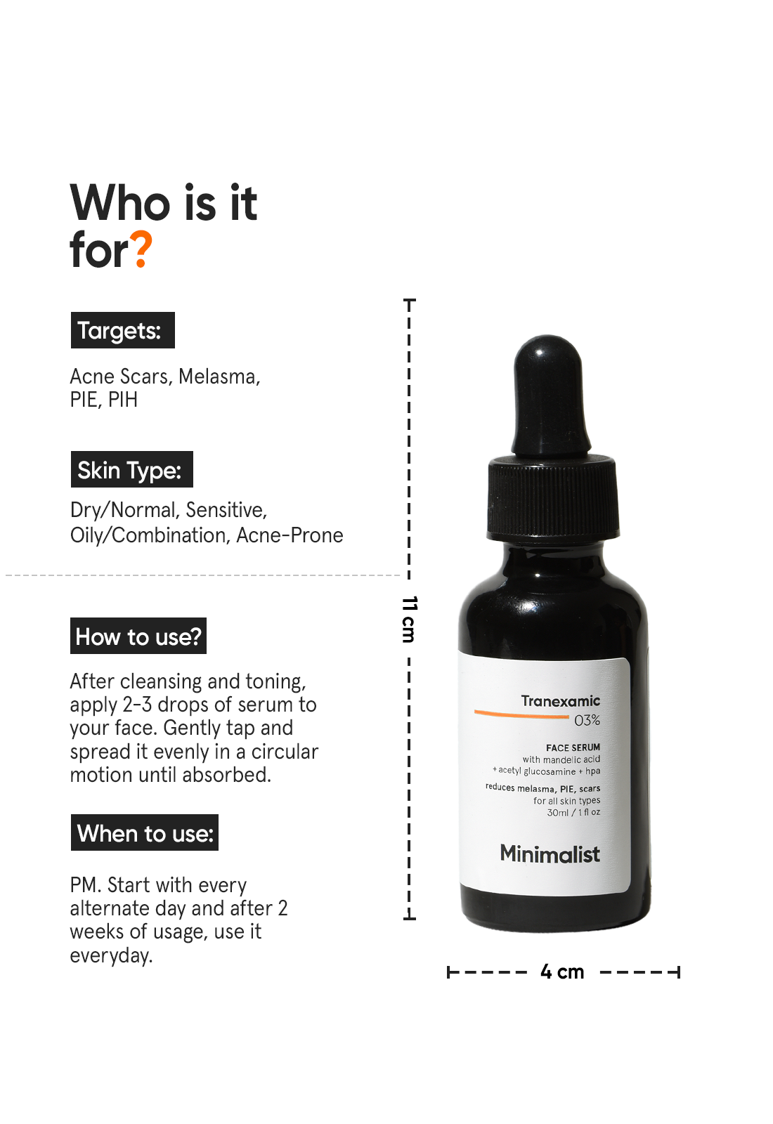 Minimalist Tranexamic 3% Face Serum