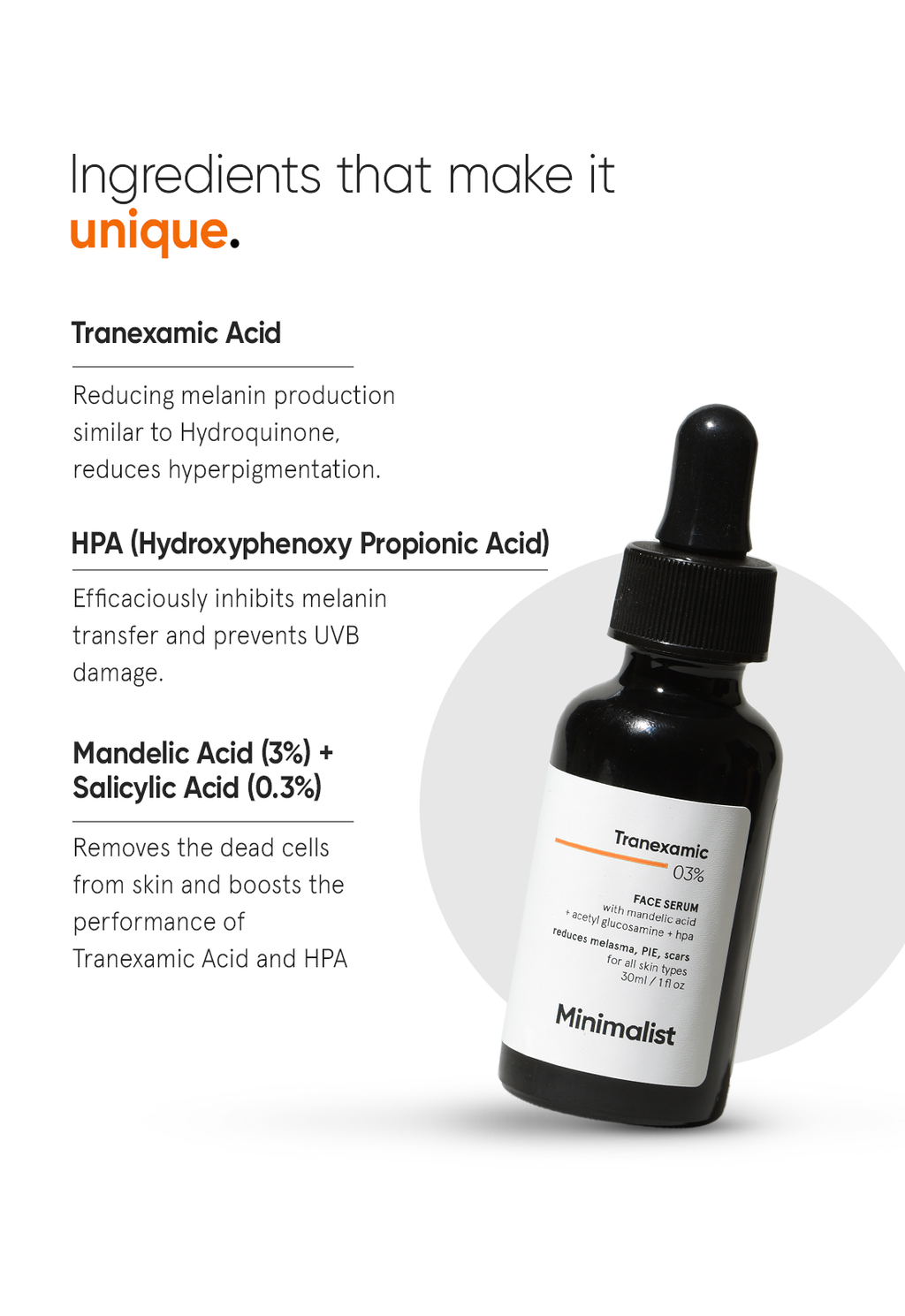 Minimalist Tranexamic 3% Face Serum