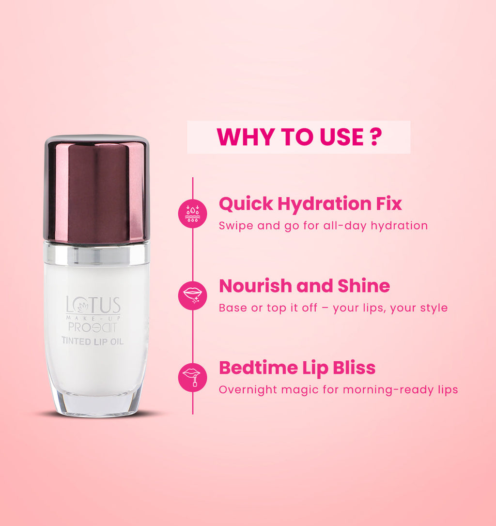 Lotus Proedit Tinted Lip Oils Enriched With Hyaluronic Acid
