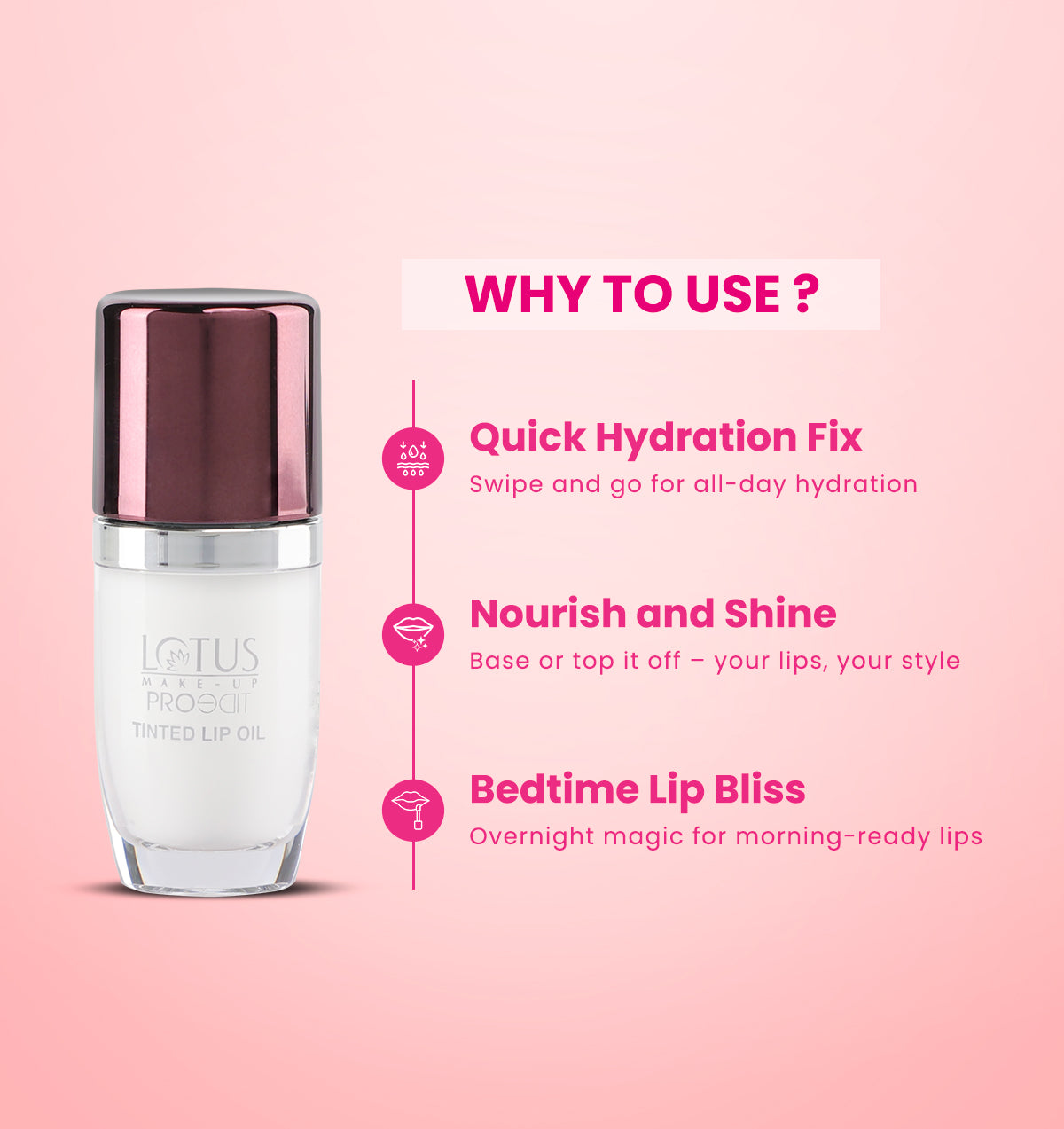 Lotus Proedit Tinted Lip Oils Enriched With Hyaluronic Acid