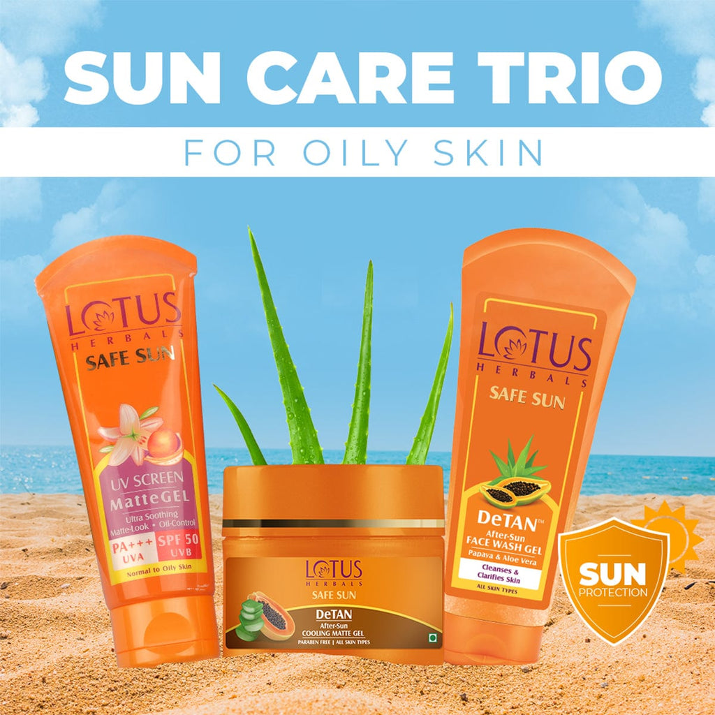 Lotus Safe Sun Suncare Trio for Oily Skin