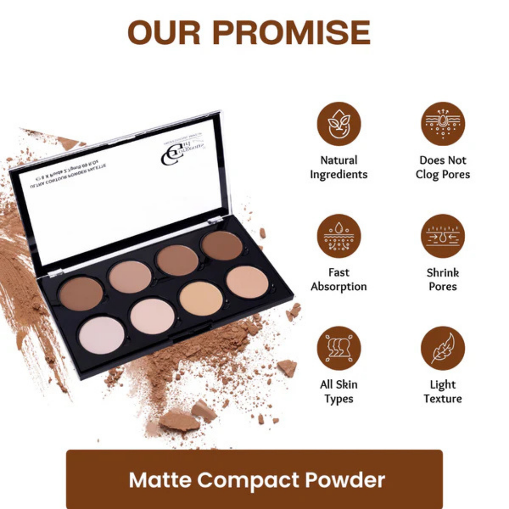 Gorgeous Girl Ultra Contour and Highlighter Powder Face Palette for Makeup, 21.6g