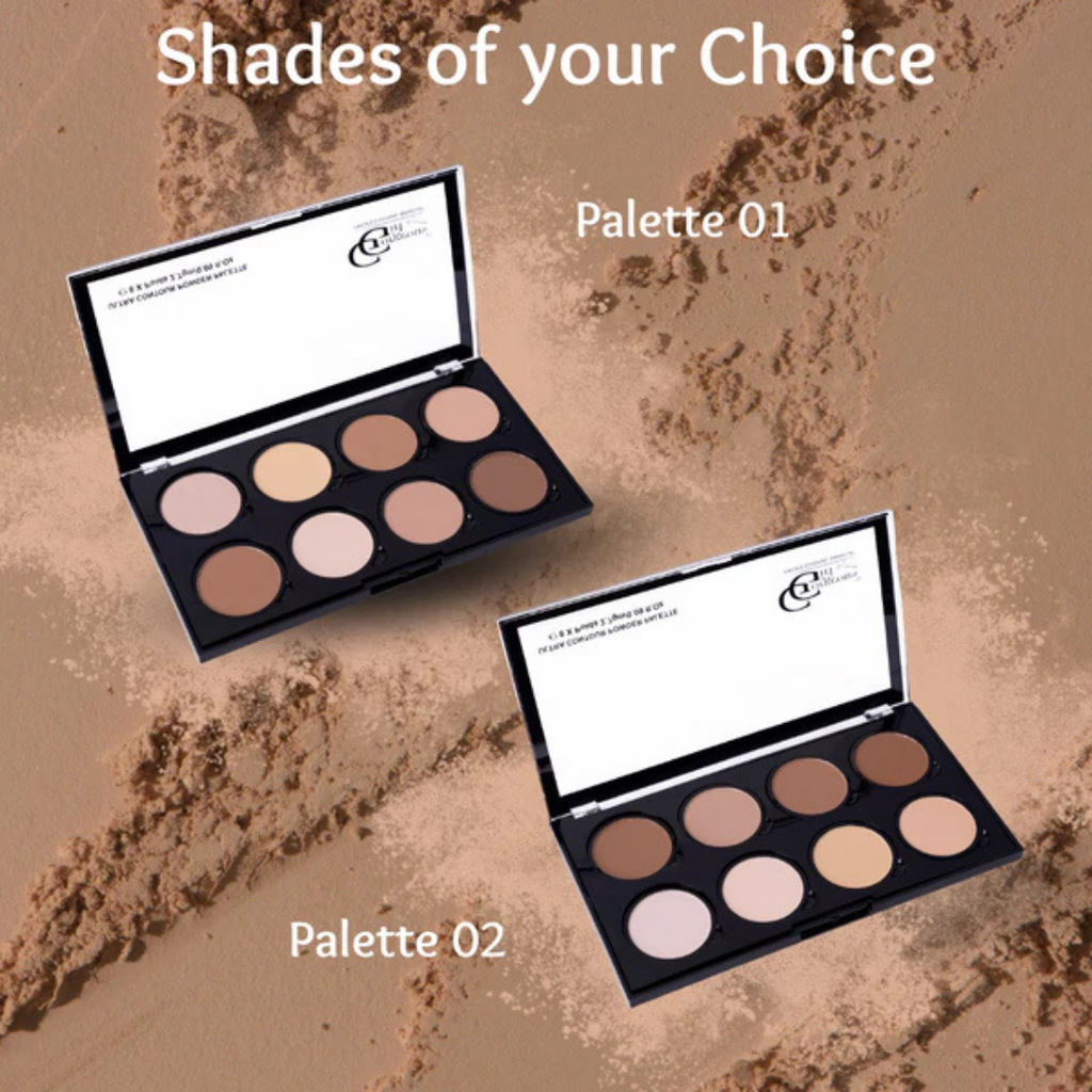 Gorgeous Girl Ultra Contour and Highlighter Powder Face Palette for Makeup, 21.6g