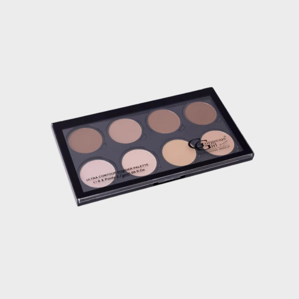 Gorgeous Girl Ultra Contour and Highlighter Powder Face Palette for Makeup, 21.6g