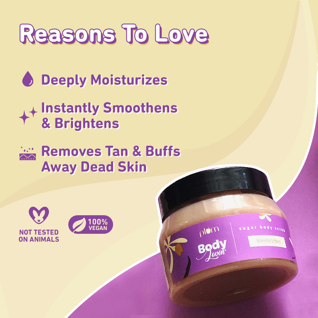 Plum Vanilla Vibes Sugar Body Scrub by Plum BodyLovin'