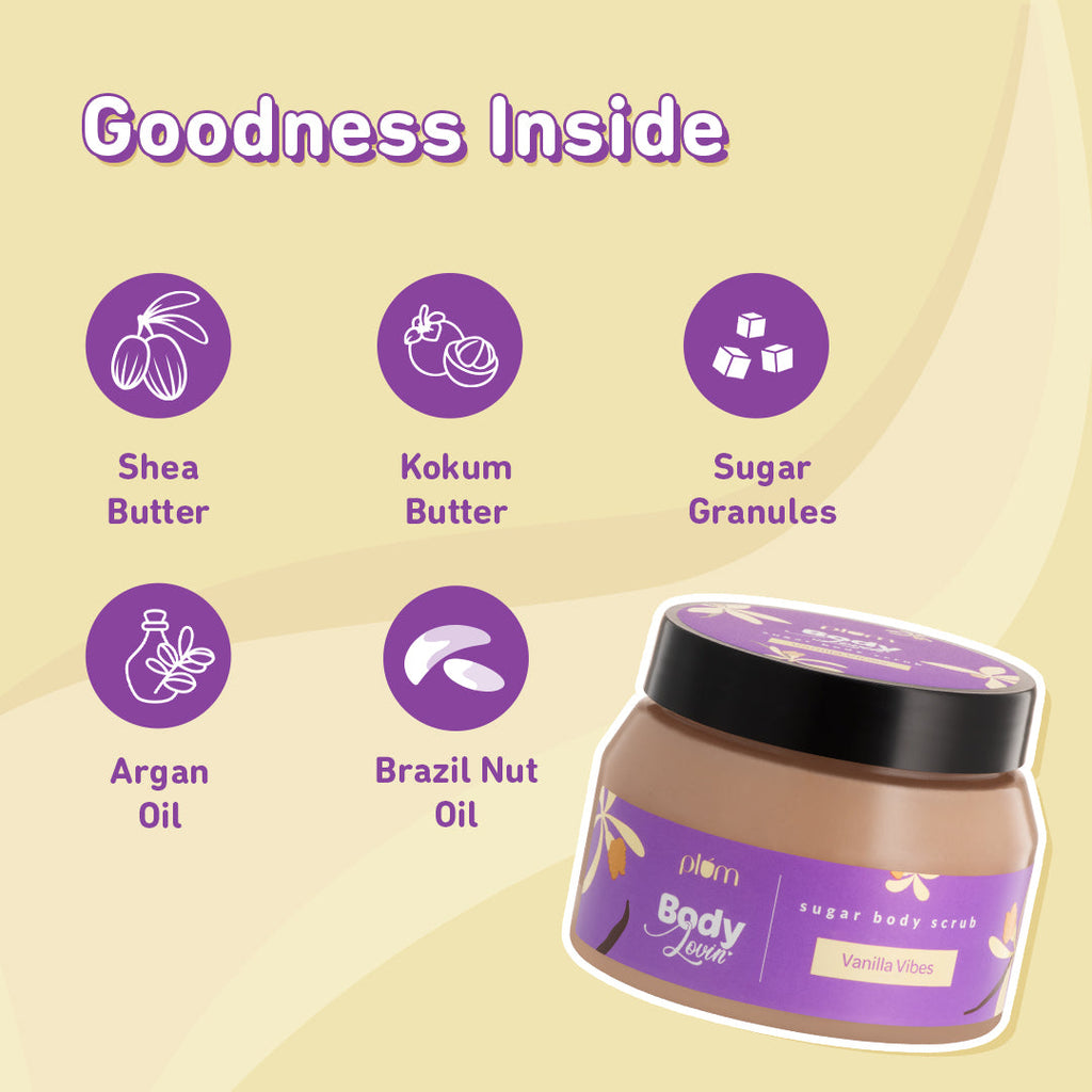 Plum Vanilla Vibes Sugar Body Scrub by Plum BodyLovin'