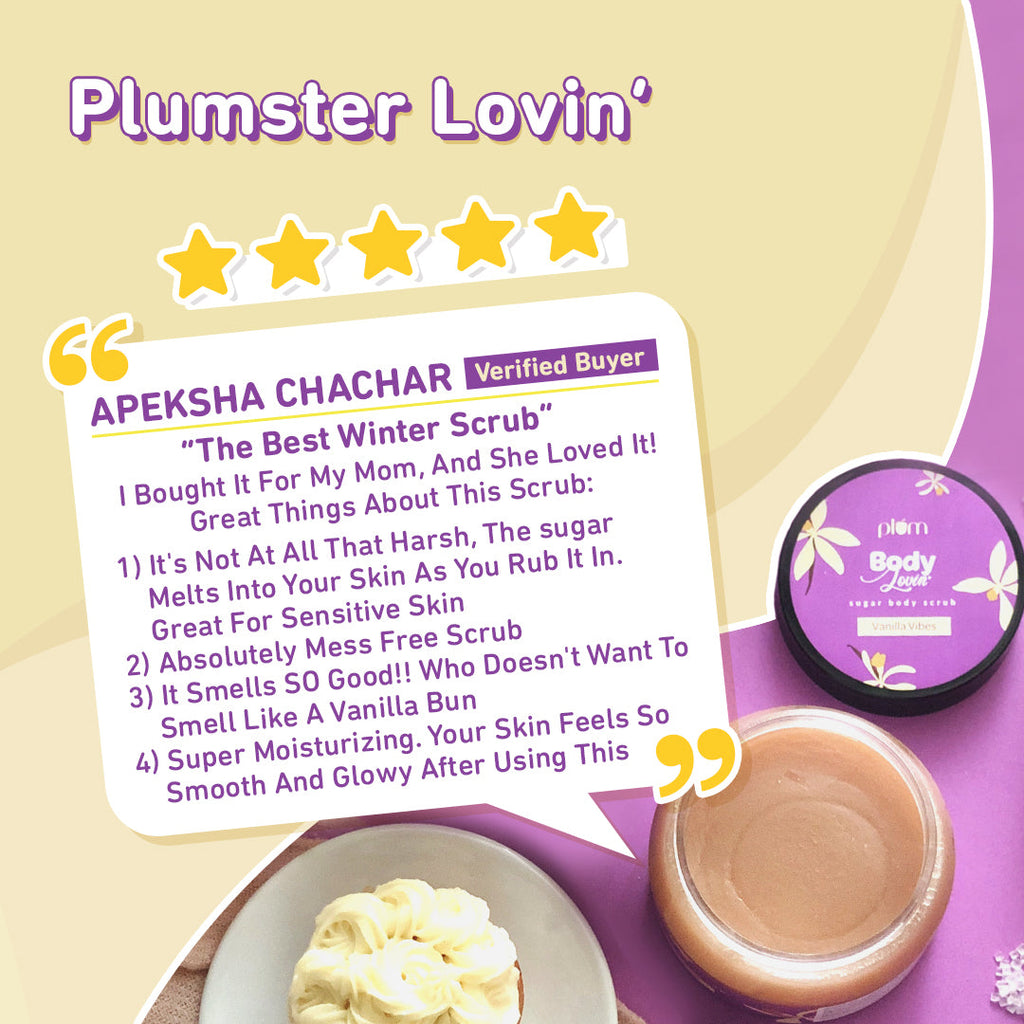 Plum Vanilla Vibes Sugar Body Scrub by Plum BodyLovin'