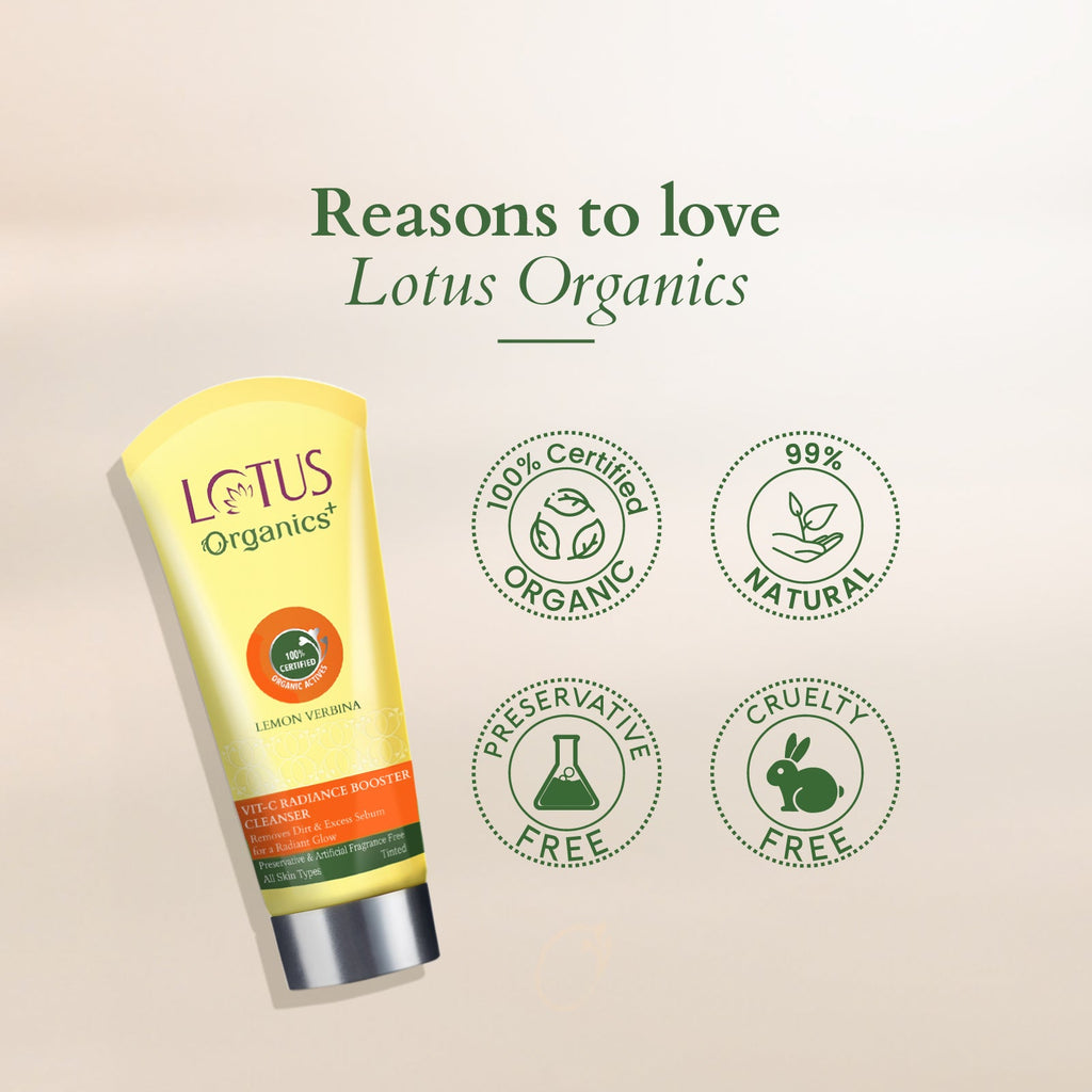 Lotus Organics+ Vitamin-C Radiance Booster Cleanser