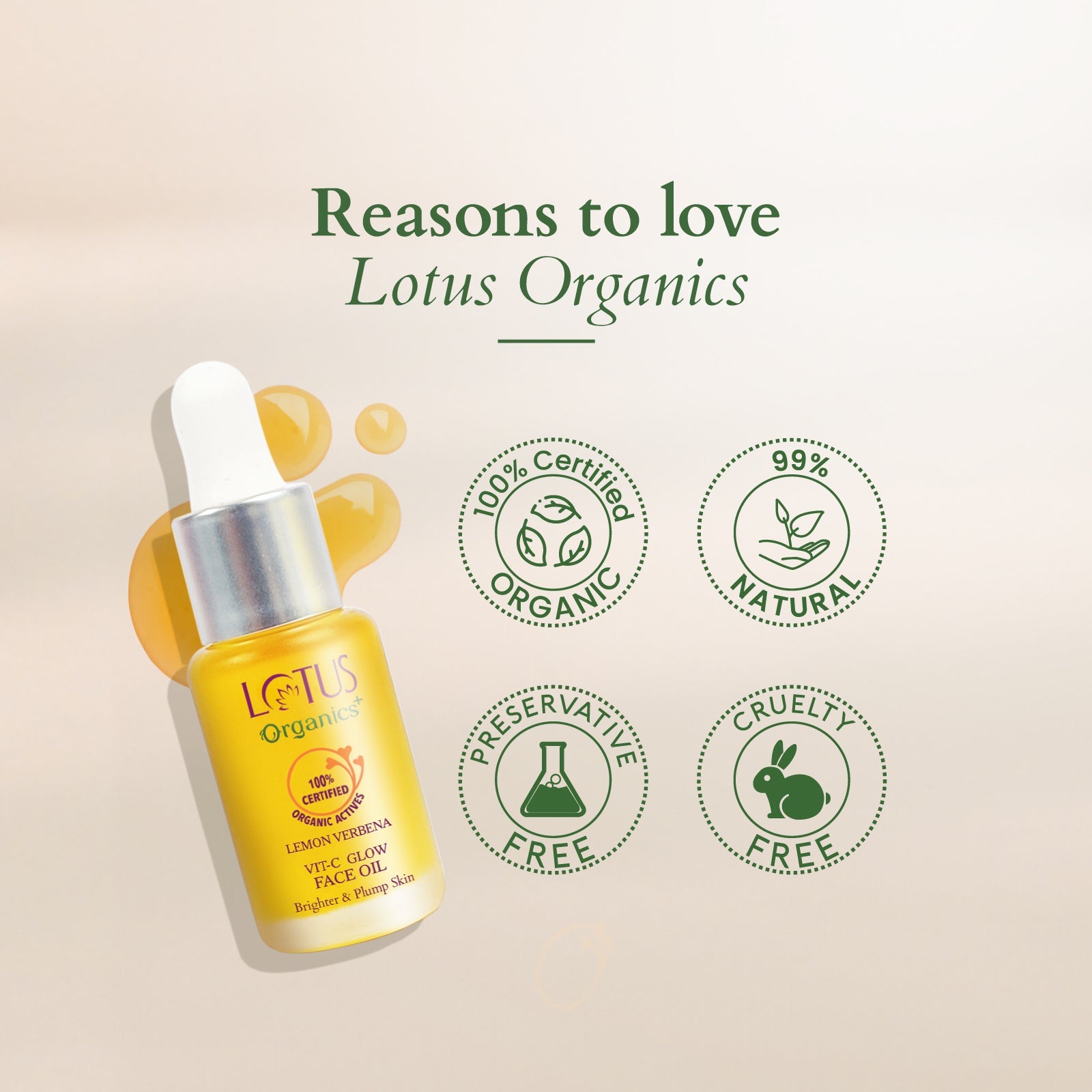 Lotus Organics+ Vitamin-C Glow Face Oil