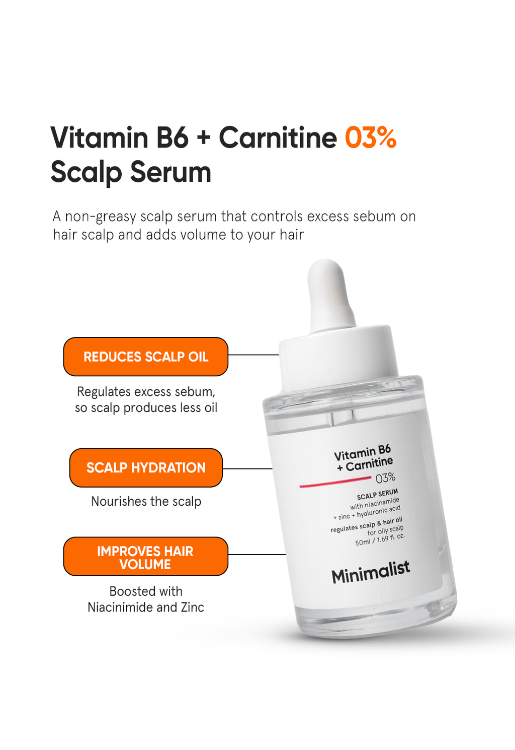 Minimalist Vitamin B6 + Carnitine 3% Scalp Serum