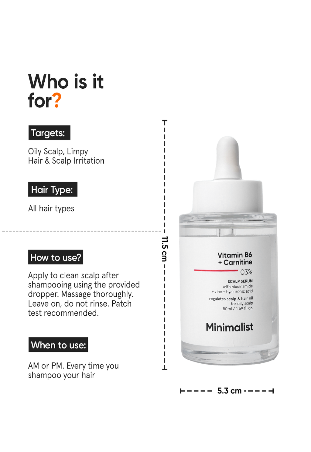 Minimalist Vitamin B6 + Carnitine 3% Scalp Serum