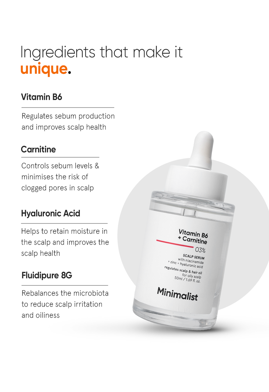 Minimalist Vitamin B6 + Carnitine 3% Scalp Serum