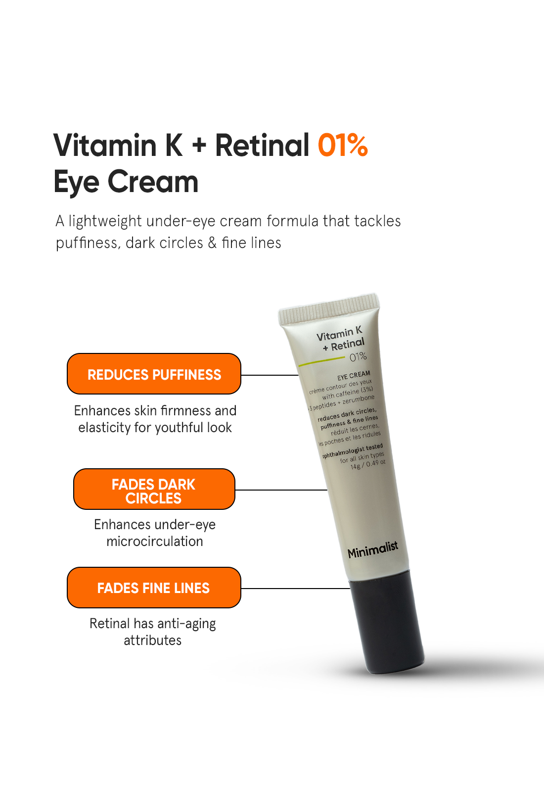 Minimalist Vitamin K + Retinal 1% Eye Cream