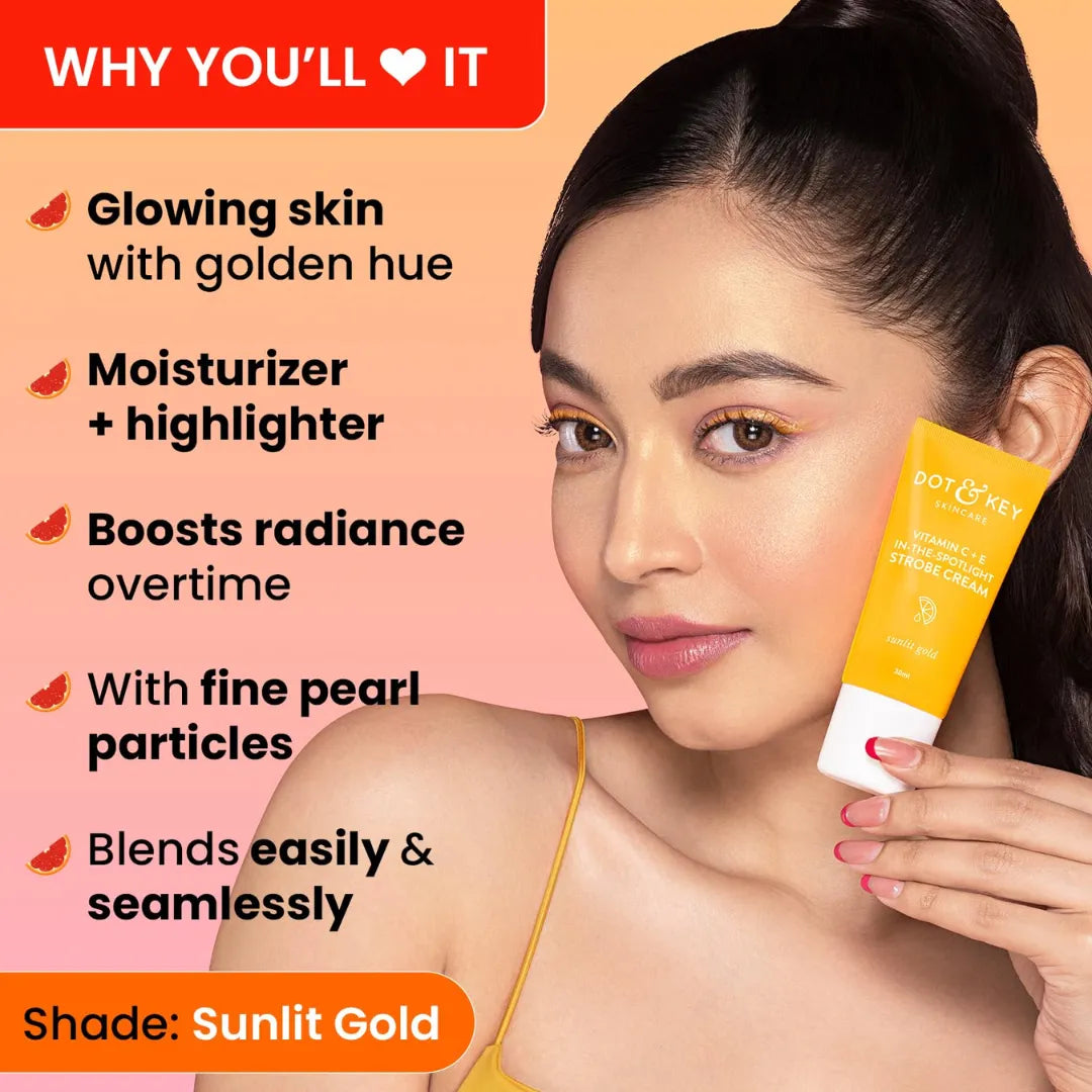 DOT & KEY Vitamin C + E In-The-Spotlight Strobe Cream|Face Skin Radiance Cream (30ml)