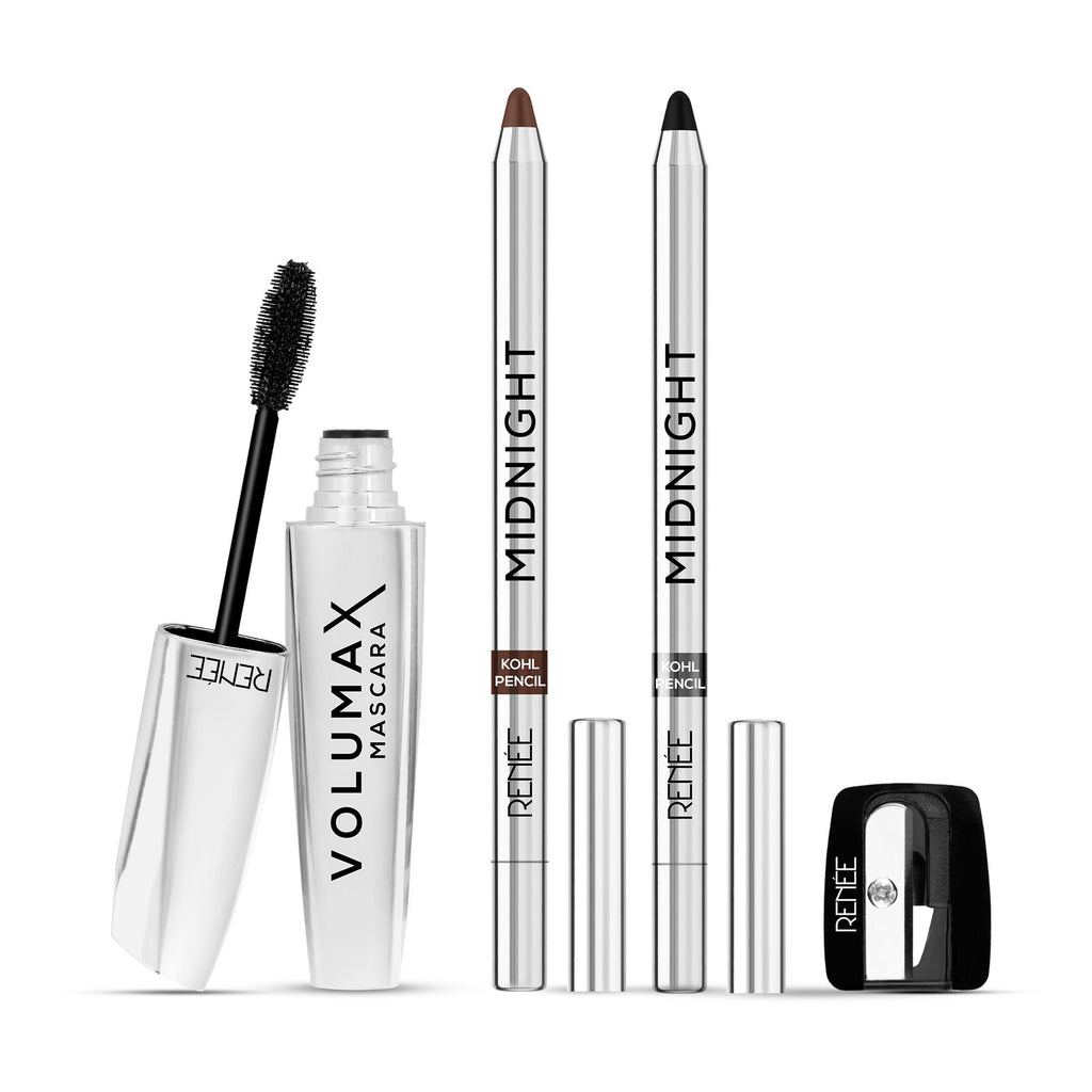 RENEE Midnight Kohl Pencil & Volumax Mascara Combo