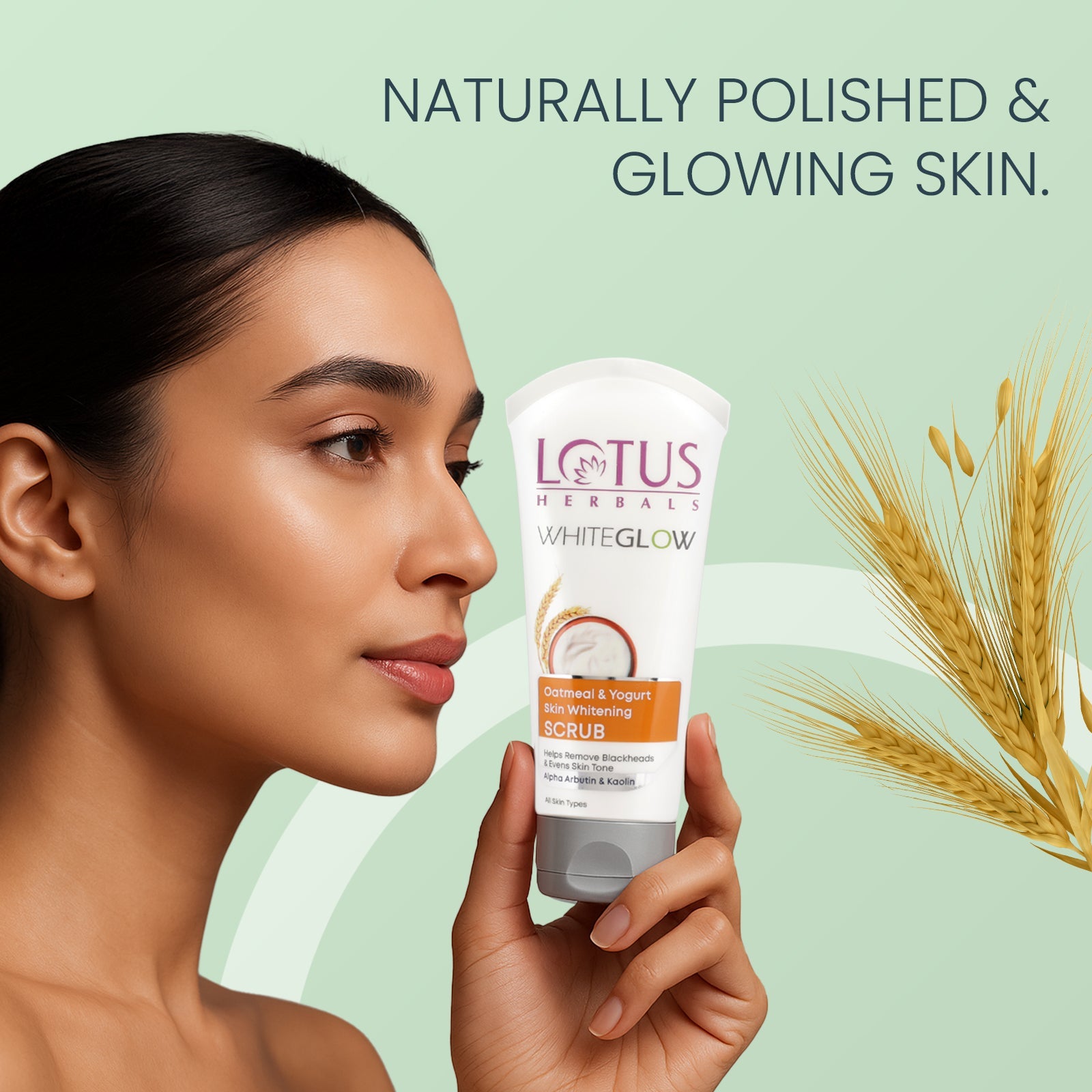 Lotus WhiteGlow Skin Brightening Oatmeal & Yogurt Scrub