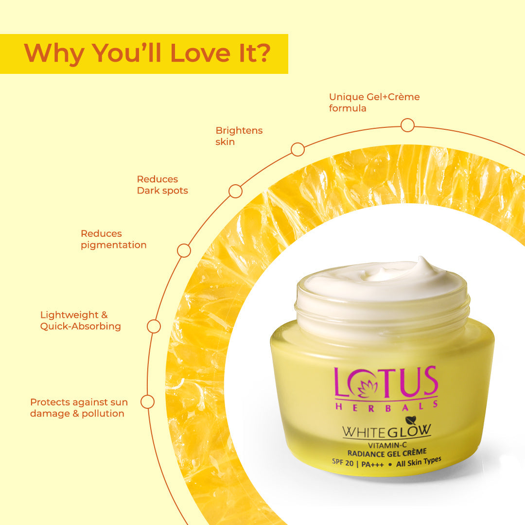 Lotus WhiteGlow Vitamin-C Radiance Gel Creme SPF 20 PA+++