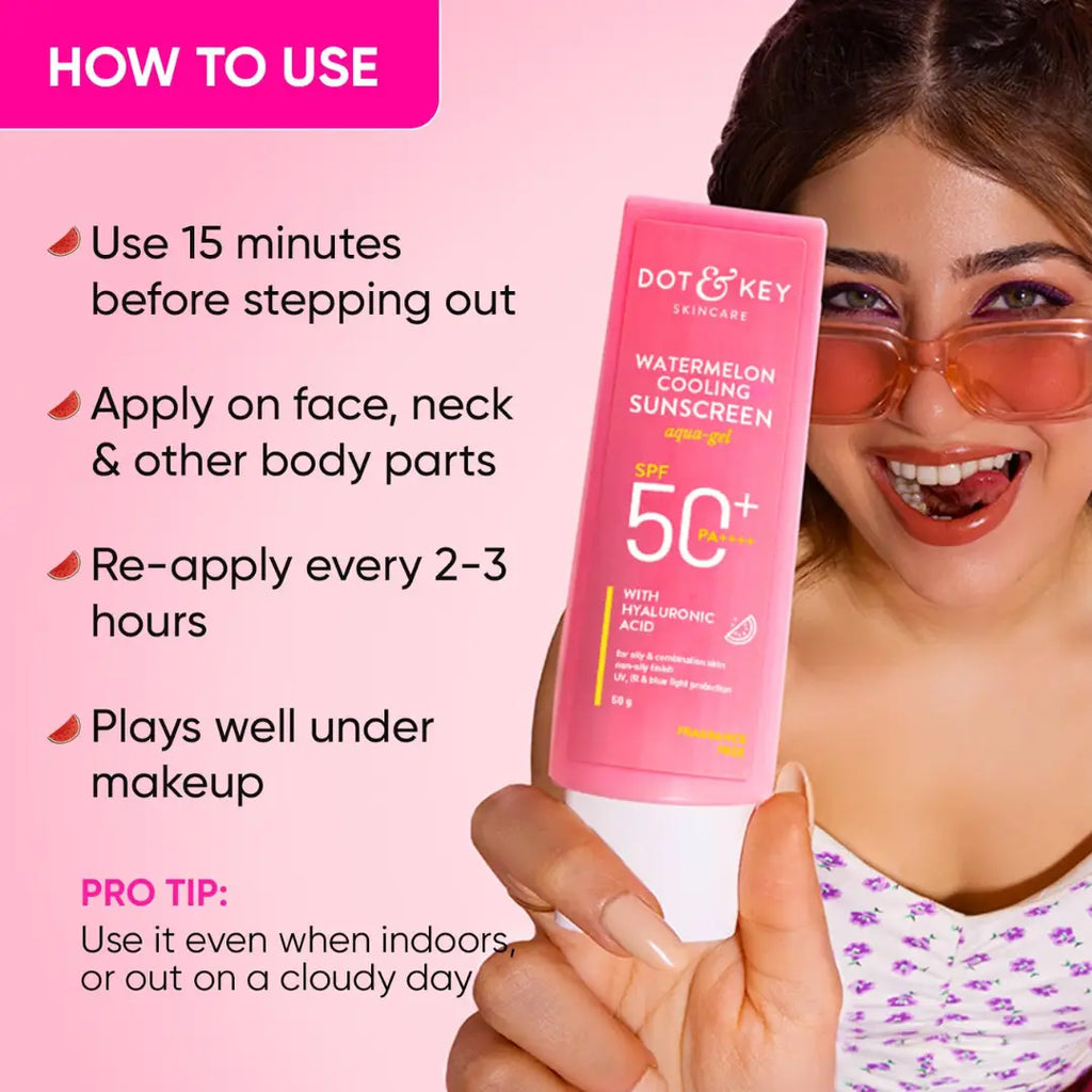 Dot & Key Watermelon Cooling Sunscreen SPF 50+ PA++++ |  All Skin Types | (80g)