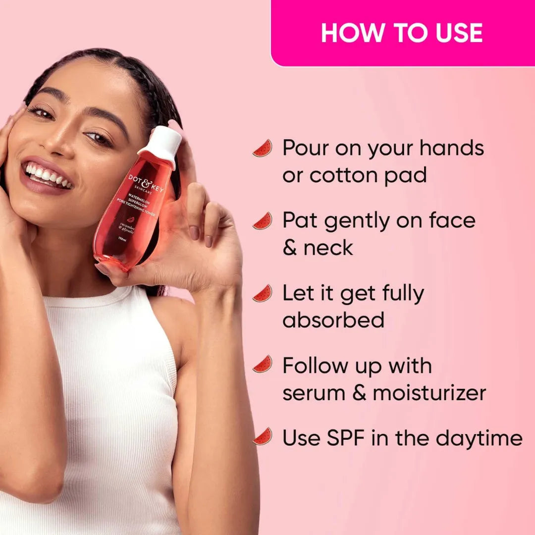 Dot & Key Watermelon Superglow Pore Tightening Toner|Face Toner For Glowing Skin (150ml)