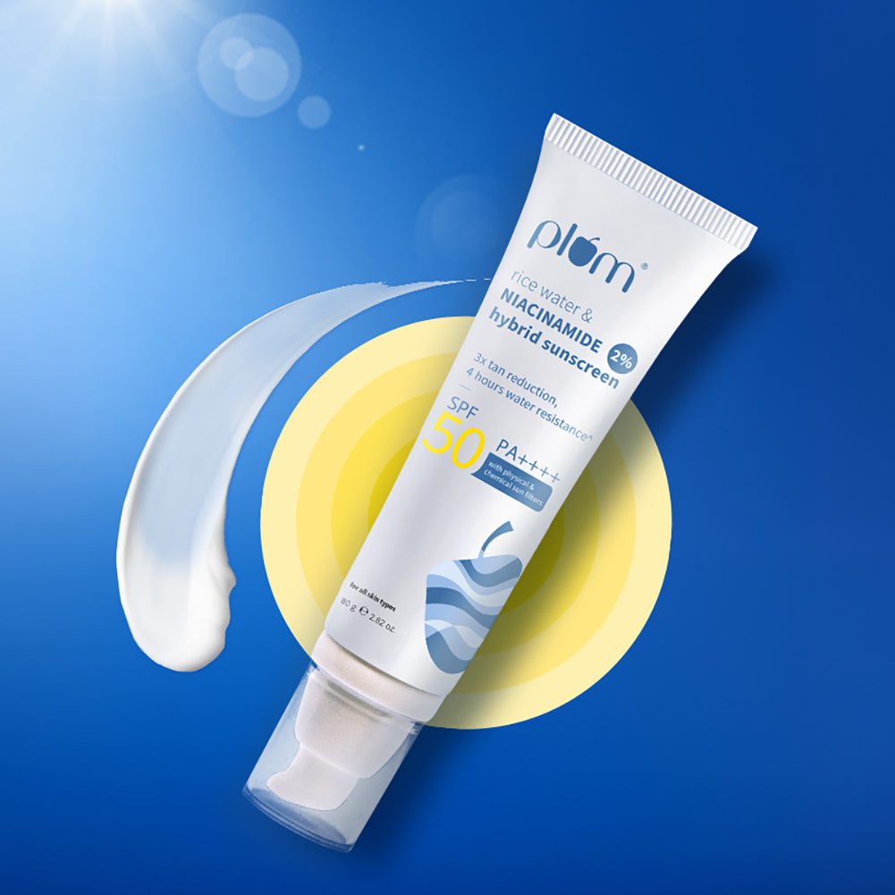 Plum 2% Niacinamide Sunscreen & Rice Water SPF 50 PA++++ Sunscreen