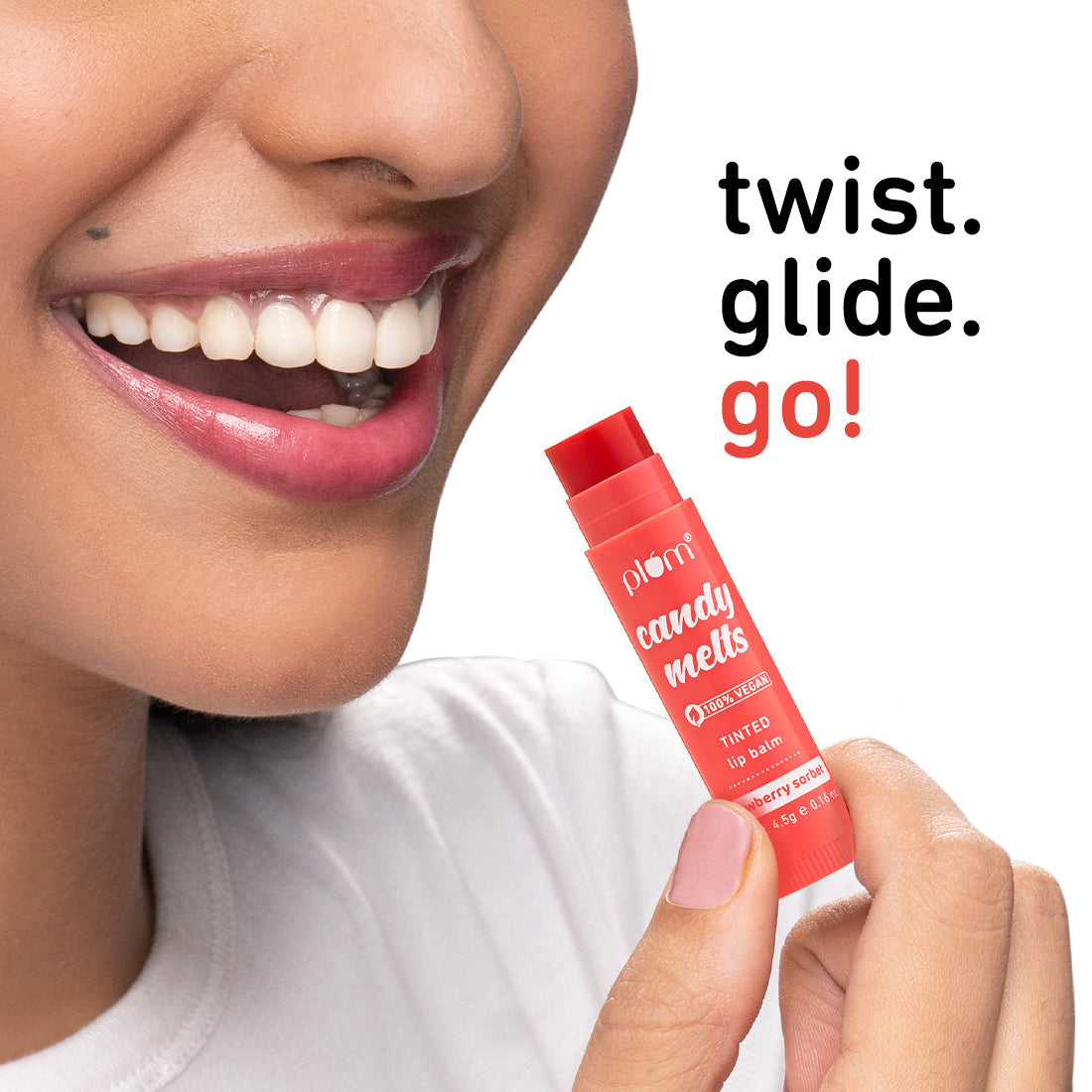 Plum Candy Melts Strawberry Sorbet Tinted Lip Balm