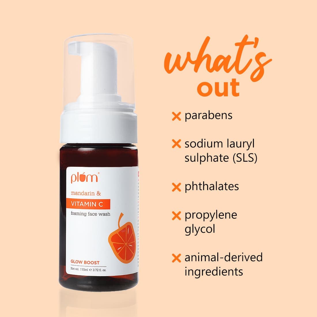 Plum Vitamin C Foaming Face Wash with Mandarin