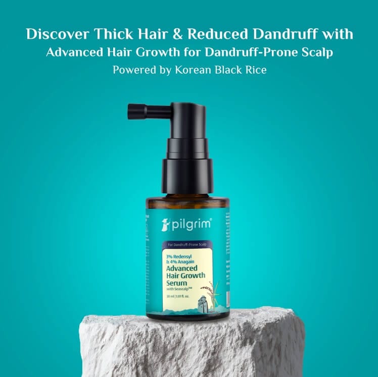 Pilgrim 3% Redensyl & 4% Anagain Advanced Hair Growth Serum For Dandruff-Prone Scalp - 30 ml
