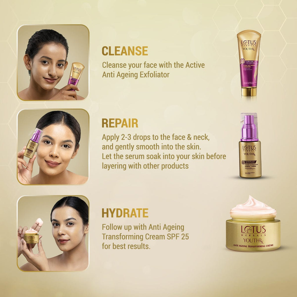 Lotus YouthRx Youth Activating Serum + Cream