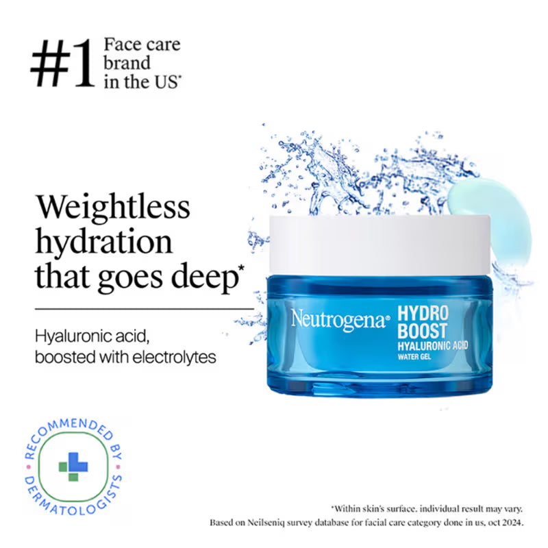 Neutrogena Hydro Boost Hyaluronic Acid Water Gel Light Face Moisturizer For Normal, Dry & Oily Skin (50g)