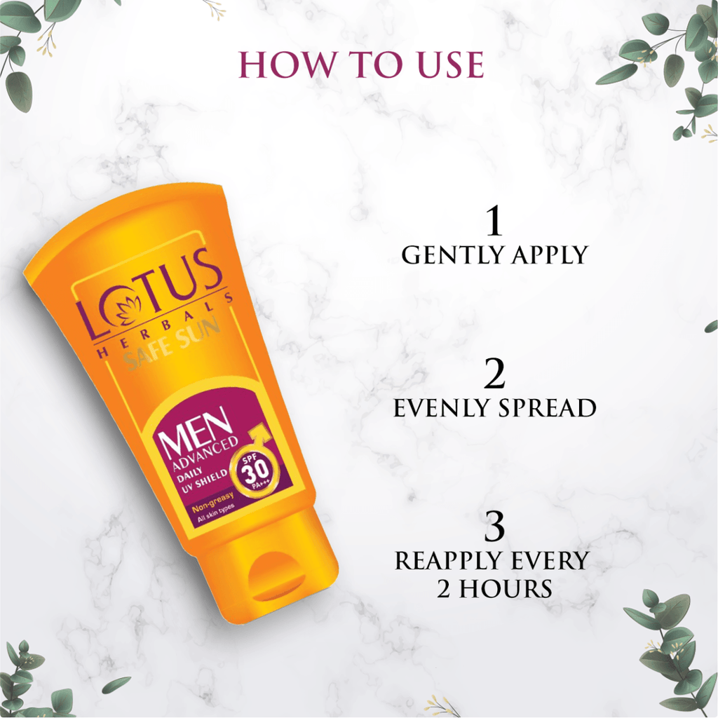 Lotus Safe Sun Advanced Men Daily UV Shield Sunscreen SPF 30