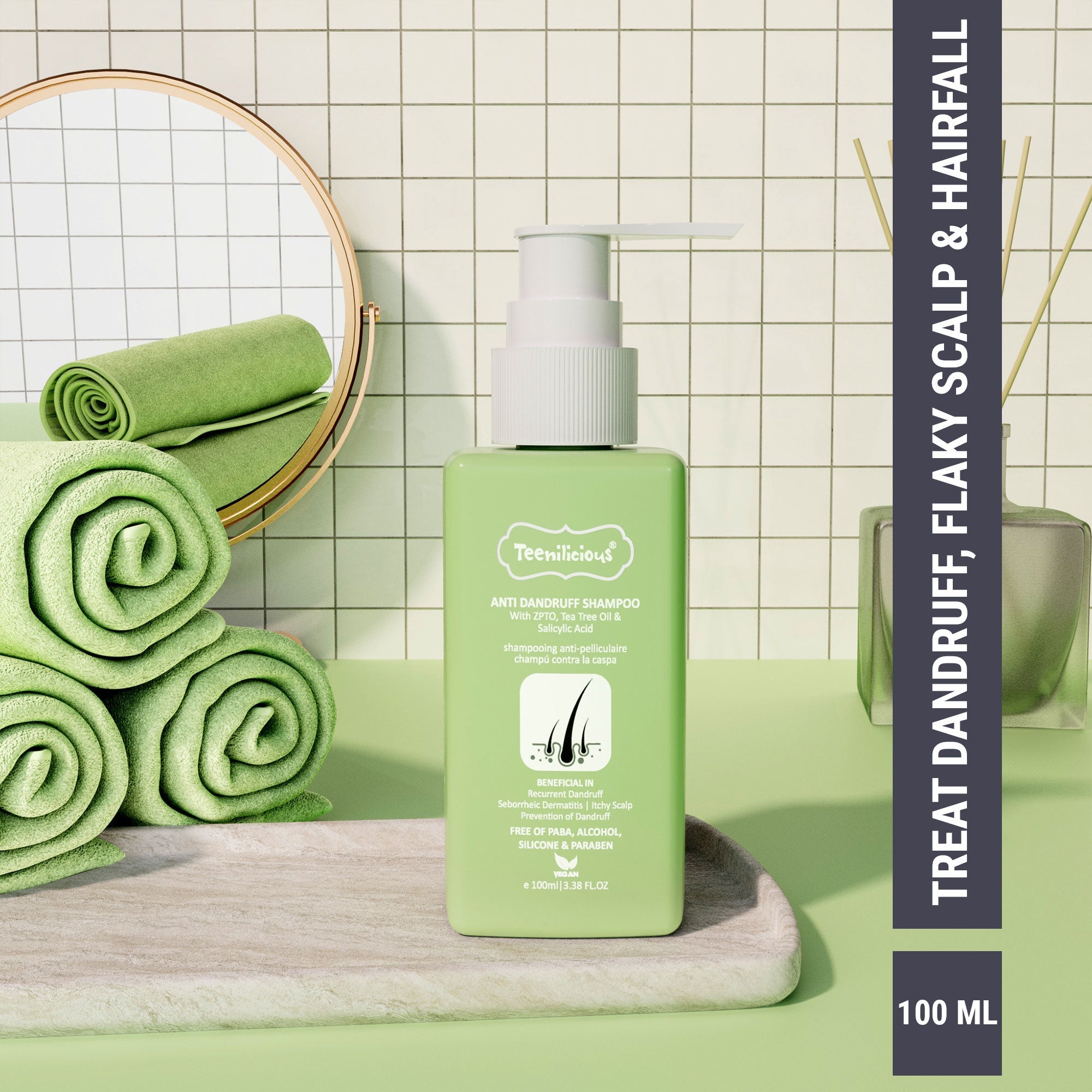 Fixderma Teenilicious Anti Dandruff Shampoo - Shampoo For Dandruff, Flakiness And Hairfall 100ml