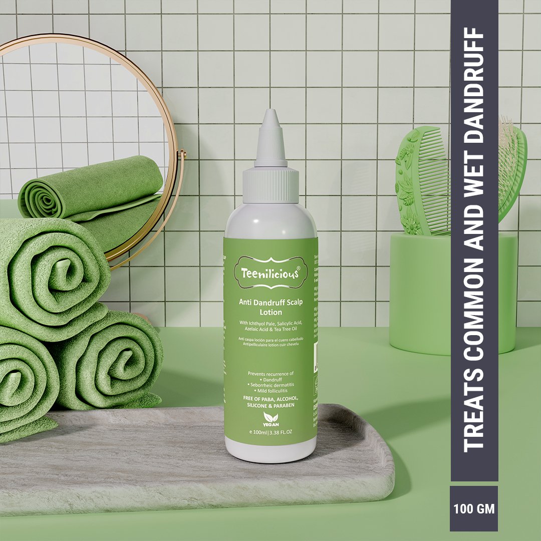 Fixderma Teenilicious Anti-dandruff lotion with Salicylic Acid, Azelaic Acid & Tea Tree Oil for Folliculitis