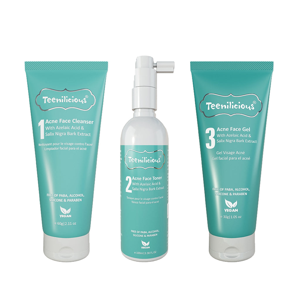 Fixderma Teenilicious Azelaic Acid Acne Care Kit 190g - Acne Treatment For Dry & Sensitive Skin