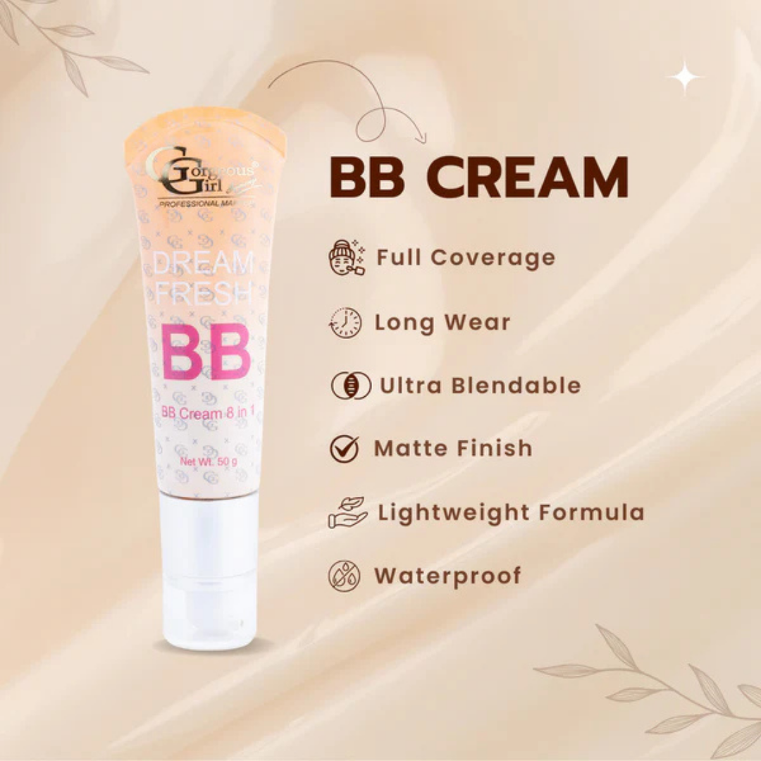 Gorgeous Girl BB Cream for Light Makeup Glow with SPF 30| Instant Coverage, 50g